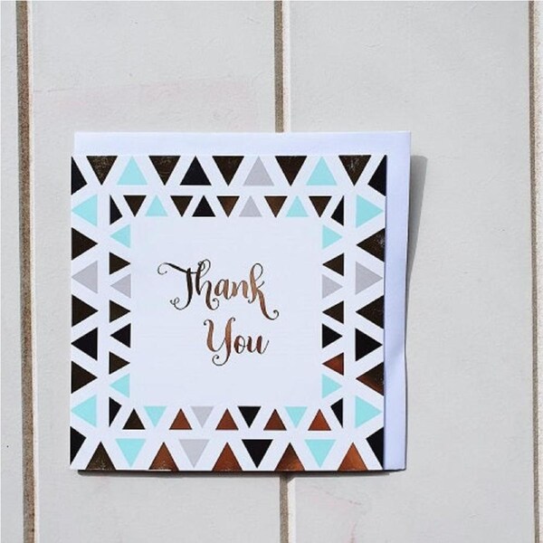 Thank You Triangles Greeting Card