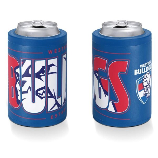 Western Bulldogs AFL Insulated Stainless Steel Can Cooler with Twist Top Lid