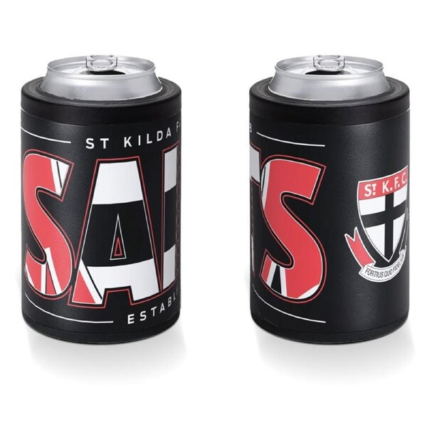 St Kilda Saints AFL Insulated Stainless Steel Can Cooler with Twist Top Lid