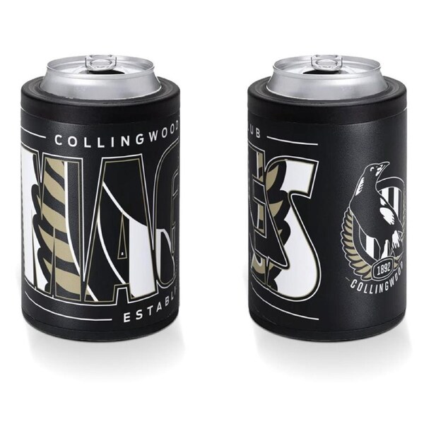 Collingwood Magpies AFL Insulated Stainless Steel Can Cooler with Twist Top Lid
