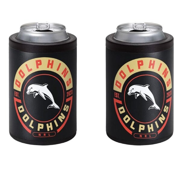 Dolphins NRL Insulated Stainless Steel Can Cooler with Twist Top Lid
