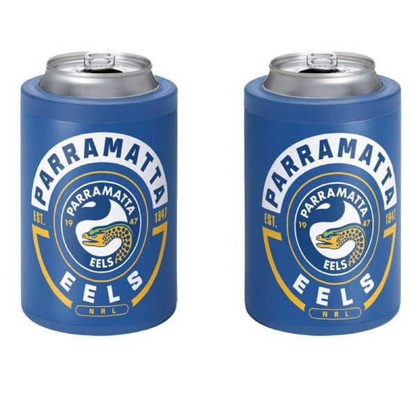 Parramatta Eels NRL Insulated Stainless Steel Can Cooler with Twist Top Lid