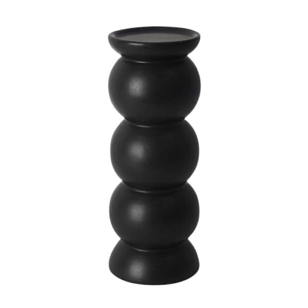 Belle Warham Ceramic Candle Stick Stand Display Holder Storage Decor 25.5cm BLK