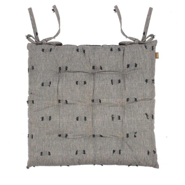 Belle Tuft Chair Seat Cushion Home Decorative Pillow 45x45cm Square Dark Slate