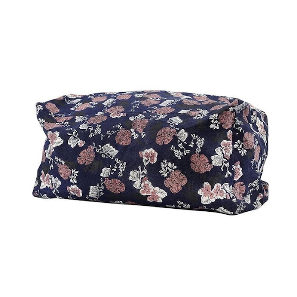 Belle Rectangle Ottoman Lounge Couch Home Living Room Chair 90x60cm Indigo Rose