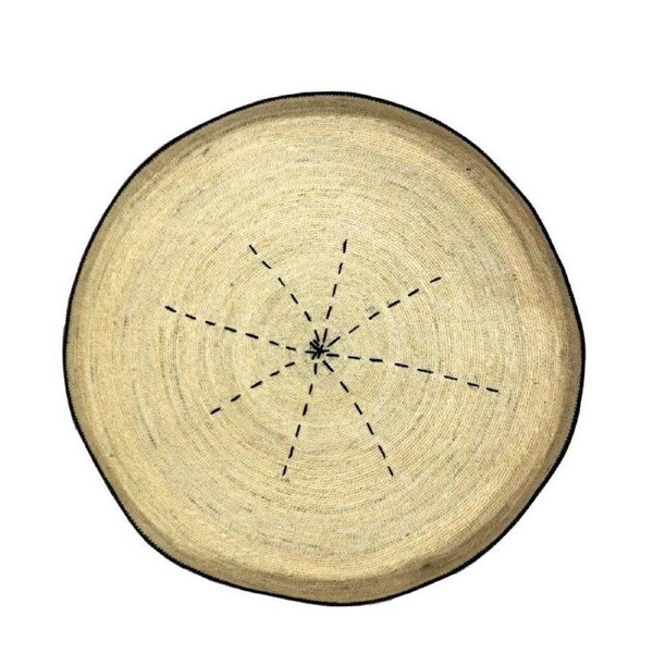 Belle Hunch Decorative Seagrass Woven Tray Round Home Decor 70x70cm Natural
