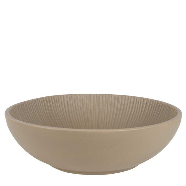 Belle Isola Ceramic Fruit Storage Bowl Serving Container Round 31cm Dove Grey