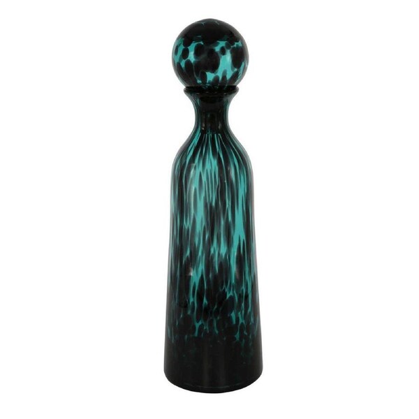 Belle Jasper Glass Bottle Tall 44.5cm Decorative Accent Home Decor Verdigris