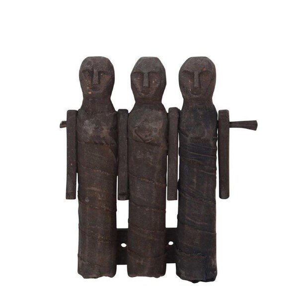 Belle Zimtatt Wooden Puppets 40x10cm Scultpure Home/Room Decor Decor Natural