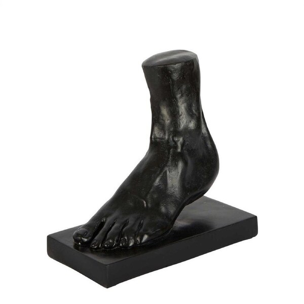 Belle Morton Polyresin Foot Sculpture 24cm Tabletop Accent Home Decor Black