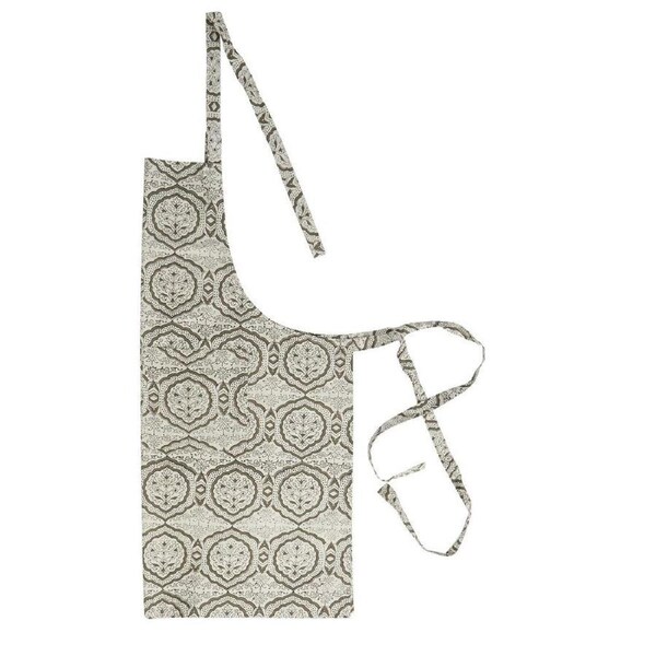 Belle Petra Mandala Cotton 92x85cm Apron Kitchen/BBQ/Baking Bib Cooking Grey