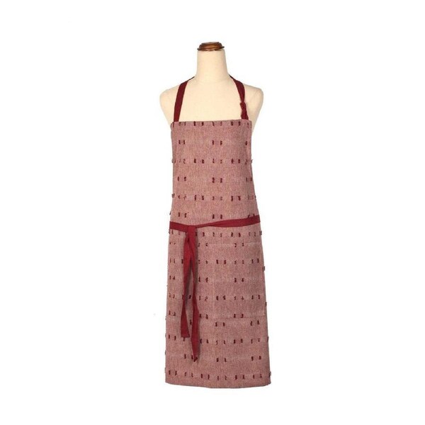 Belle Tuft Cotton 95x70cm Apron Kitchen/BBQ/Baking Bib Cooking Accessory Ruby