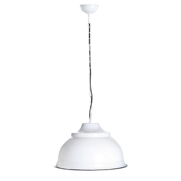 Belle Brasserie Overhead Ceiling Pendant Light Hanging Room Lamp Large 46cm WHT
