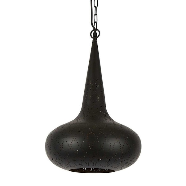 Belle Cobra Metal Ceiling Pendant Light 51cm Hanging Lamp Home Room Decor Black