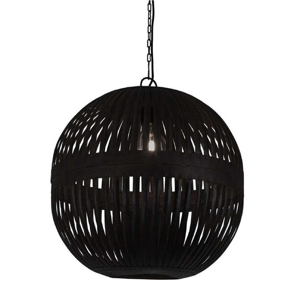 Belle Esch Ball Metal Ceiling Pendant Light 60cm Hanging Lamp Home Decor Black