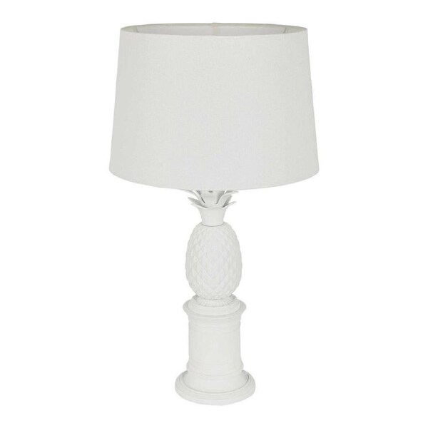 Belle Bermuda Table Lamp w/ Brass Base 46cm Bedside Night Light Decor White