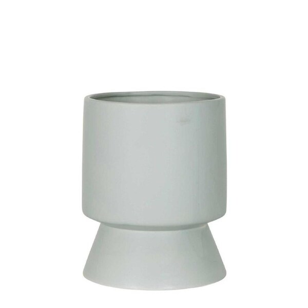 Belle Luca Dolomite Pot Planter Lrg 24cm Flower/Plant Container Decor Storm Blue