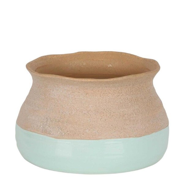 Belle Anka Ceramic Pot Planter Large Round 20cm Flower/Plant Container Soft Sage