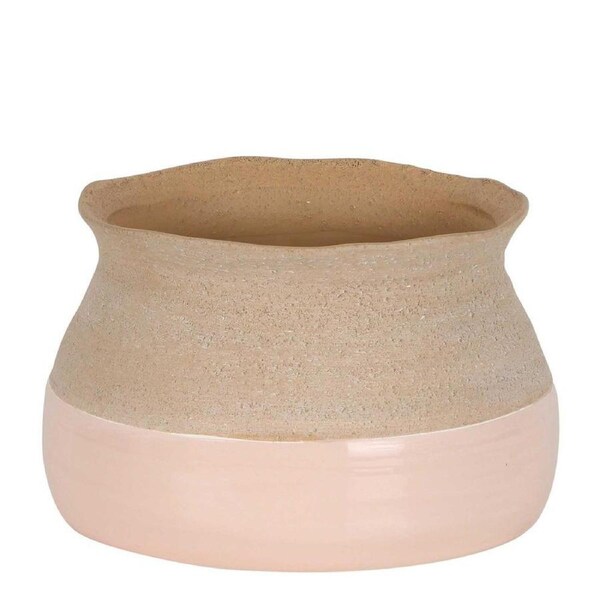 Belle Anka Ceramic Pot Planter Lrg Round 20cm Flower/Plant Container Decor Blush