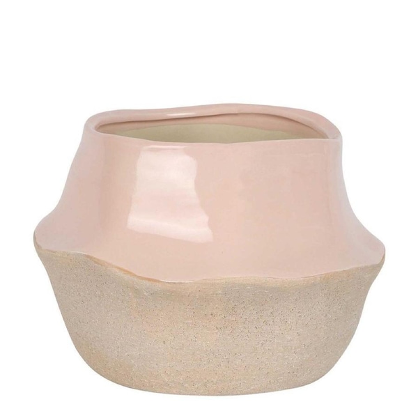 Belle Sarol Ceramic Pot Planter Large 21.5cm Flower/Plant Container Decor Blush