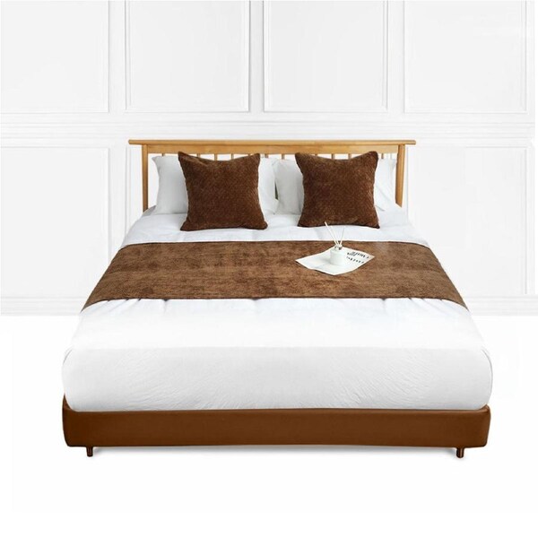 SOGA 70cm Chocolate Bed Wabi-sabi Elegant Japanese Style for Bed,Set of 3