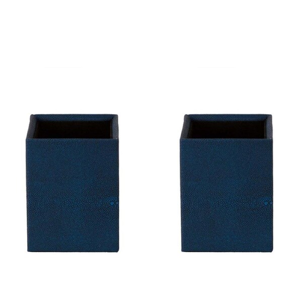 2x Belle Hunter Brush Box Organiser Container Stationery Storage 12cm Midnight