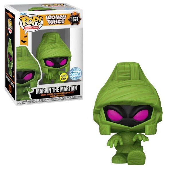 Looney Tunes Halloween Marvin the Martian Mummy Glow in the Dark Funko POP! Vinyl