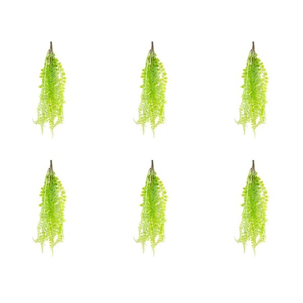 6x Belle Plastic Mint Greenery 60cm Artificial Fake/Faux Plant Decor Light Green