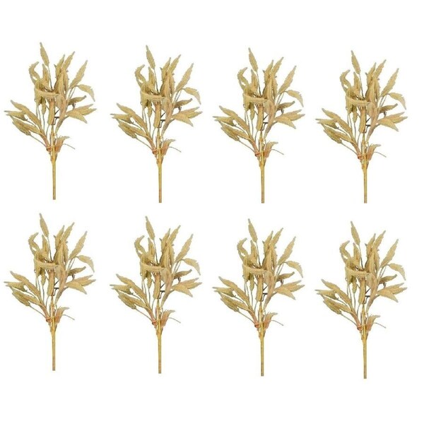 8x Belle Dried Look Wheat Grass Stem 63cm Artificial Fake/Faux Plant Decor Cream