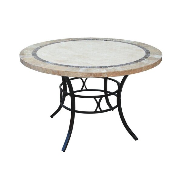 FurnitureOkay Stone Outdoor Dining Table (120cm Round)
