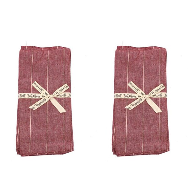 2x Belle Wild Stripe Cotton Table Runner 150x45cm Rectangle Home Decor Mulberry