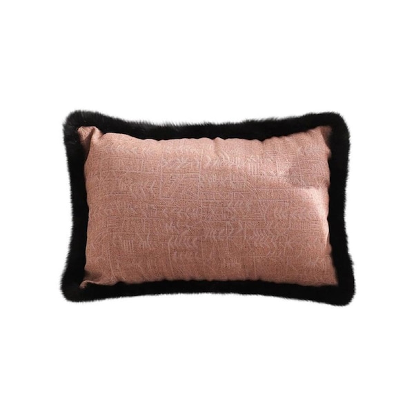 SOGA 30cm Mid century Style Raised Embroidery Texture Edged Lumbar Throw Pillow