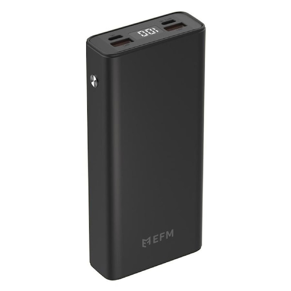 EFM Digital 20W 20000mAh Power Bank USB-A/USB-C Charger Port Universal Black