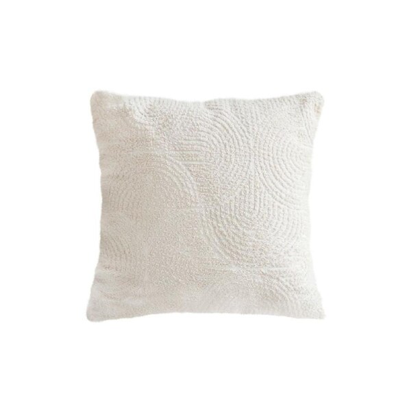 SOGA 45cm Beige Internet Celebrity 3D Arched Raised Pattern Throw Pillow