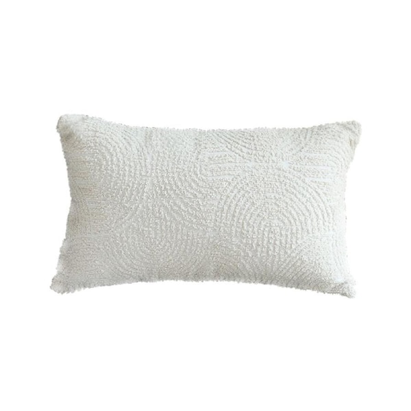 SOGA 30cm Lumbar Pillow Embroidered Decorative Linen Cover Stitch Story Throw Pillow