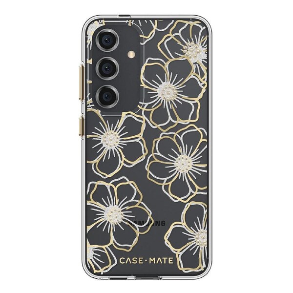 Case-Mate Floral Gems Case Phone Cover Protection For Samsung Galaxy S24 Gold