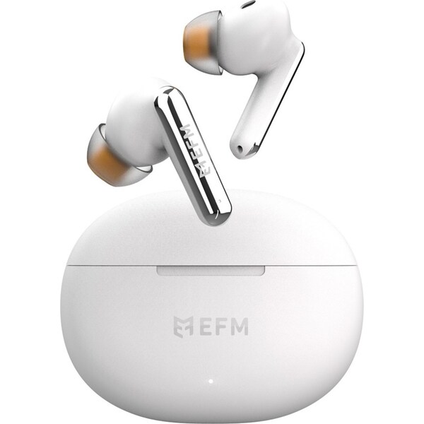 EFM Boston TWS In-Ear Bluetooth Earbuds/Earphones w/ Wireless Charging Case WHT