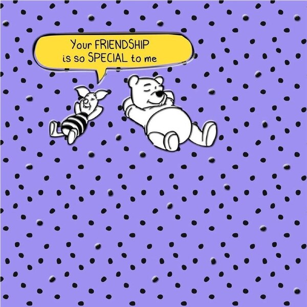 Hallmark Card - Disney Winnie the Pooh Friendship Birthday Card
