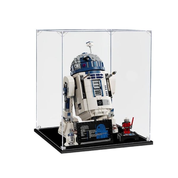 Acrylic Display Case for LEGO 75379 Star Wars R2-D2 Figure Storage Box Dust Proof Glue Free