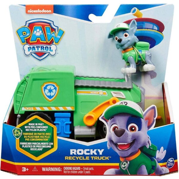 Paw Patrol - Rocky's Recycle Truck Sustainable Vehicle - Spin Master