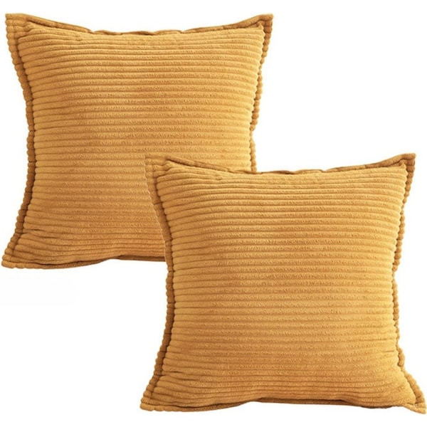 SOGA 2X 45cm Wabi Sabi Arches Mustard Indoor-Outdoor Kavka Throw Pillow