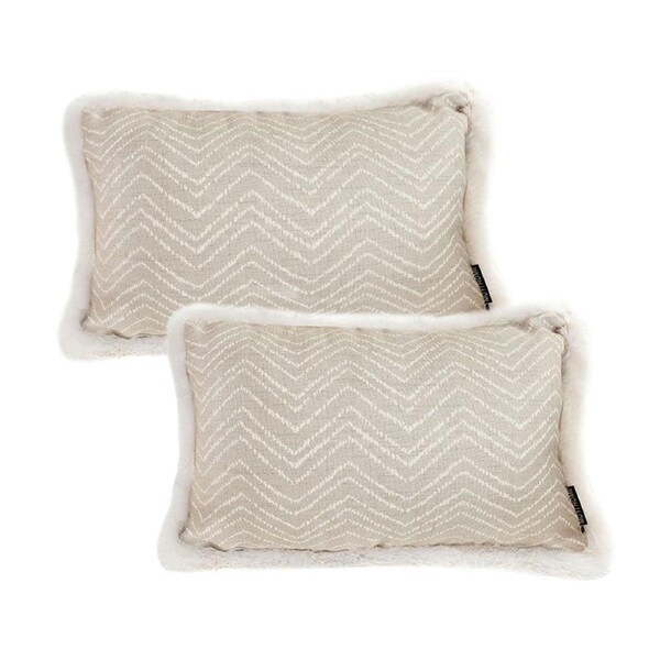 SOGA 2X 30cm Wabi-sabi Cushion Herringbone Lumbar Throw Pillow