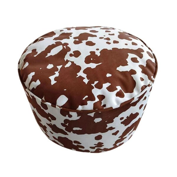 SOGA 48x35cm Round Soft Pouffe Seat Cushion Elegant Home Accent Décor Stylish Footstool