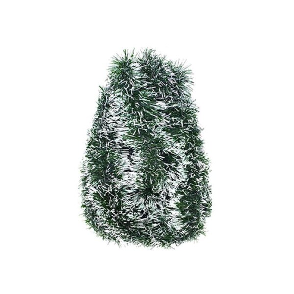 Catzon 5m Sparkling Tinsel Garland Metalic Decorations for Birthday Holiday-Green White