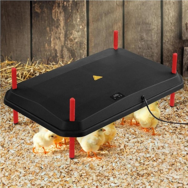 Chick Brooder Heating Plate Chicken Coop Heater Chook Brooding Poultry Duck Warmer Adjustable for 40 to 50 Chicks 45x60cm