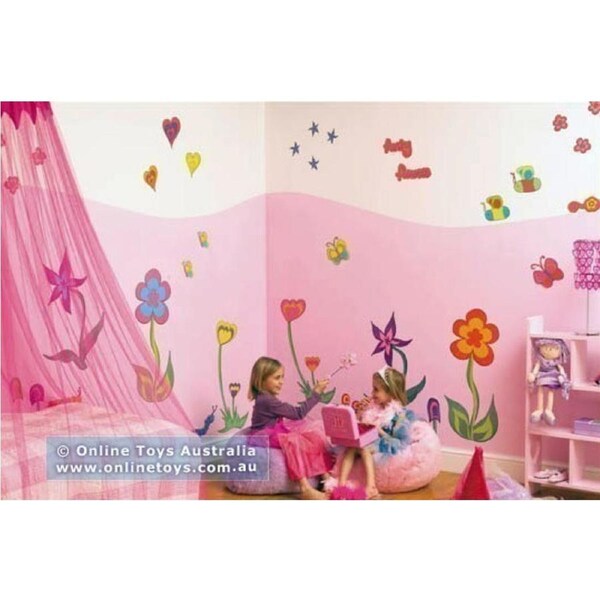 Room Decoration Stickers - Funky Flowers