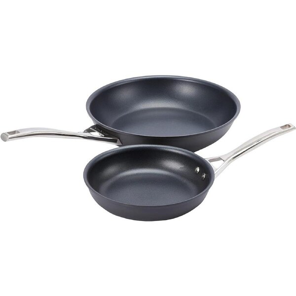 Pyrolux HA+ Induction 2-Piece Non-Stick Fry Pan/Skillet Set 20 cm & 28 cm in Black