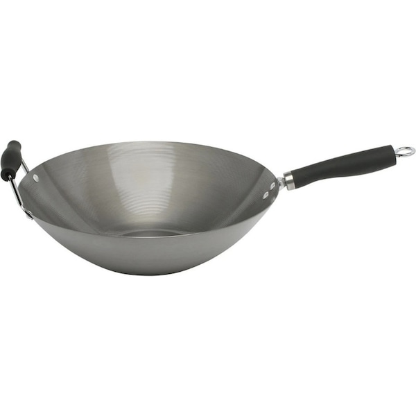 Stanley Rogers 35cm Carbon Steel Wok Black