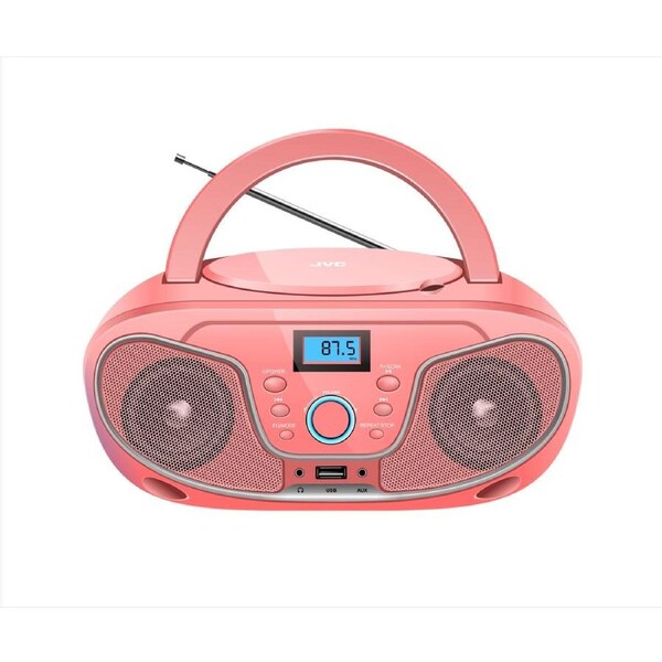 JVC Portable CD Player with Bluetooth - Pink