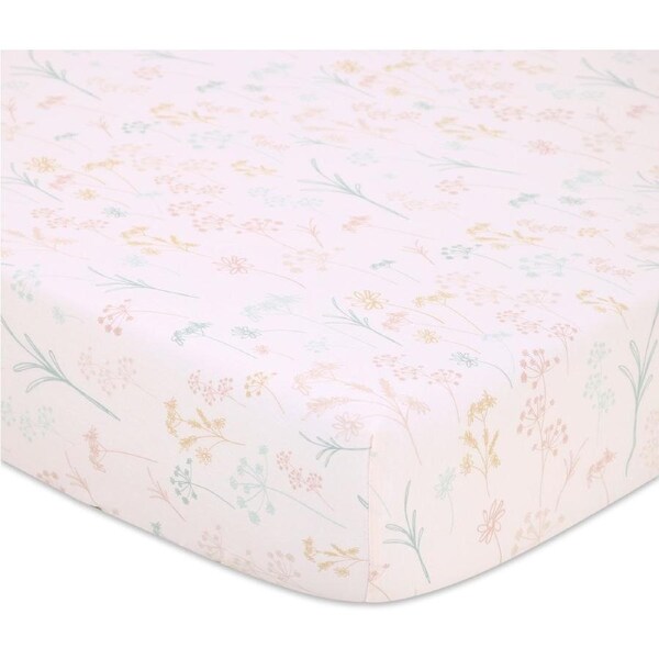 Little Haven Cotton Fitted Cot Sheet - Wildflower